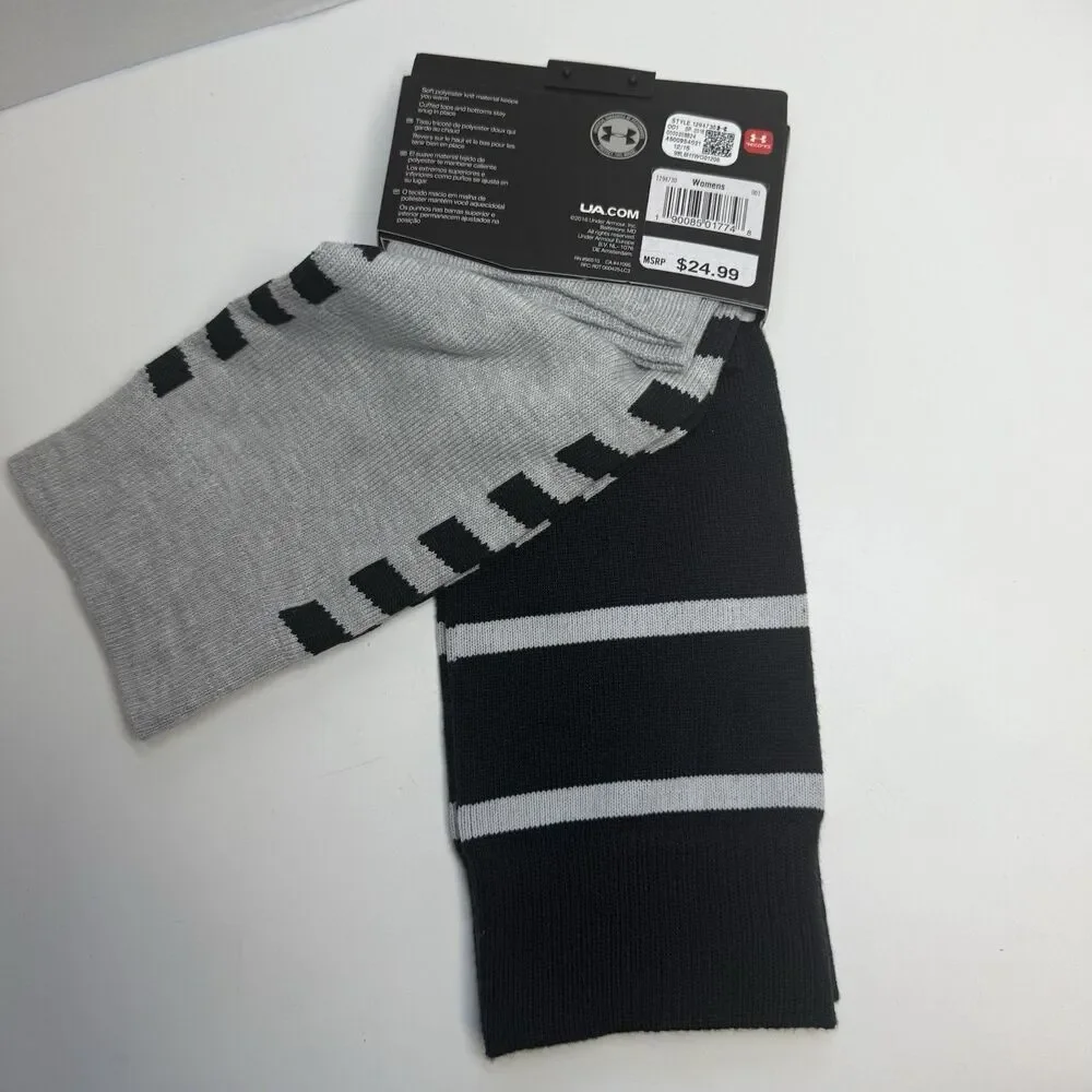 Under Armour Women’s 2 Pair Black And Gray Sport Leg Warmers New